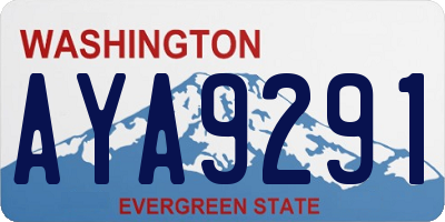 WA license plate AYA9291