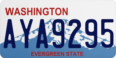 WA license plate AYA9295