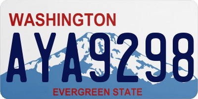 WA license plate AYA9298