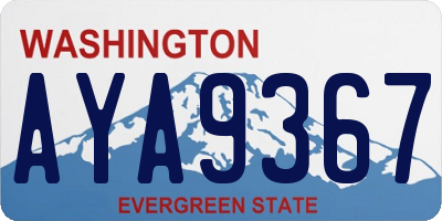 WA license plate AYA9367