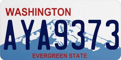WA license plate AYA9373