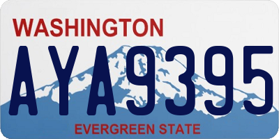 WA license plate AYA9395