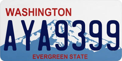 WA license plate AYA9399