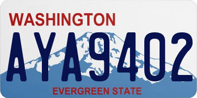 WA license plate AYA9402