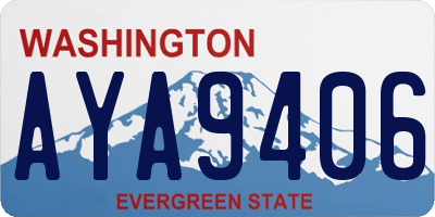 WA license plate AYA9406