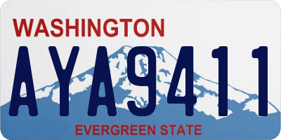 WA license plate AYA9411