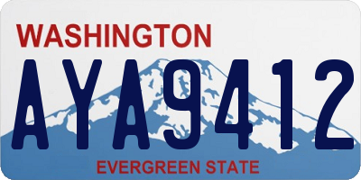 WA license plate AYA9412