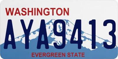 WA license plate AYA9413