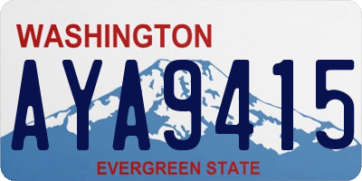 WA license plate AYA9415