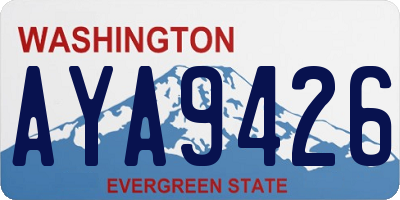 WA license plate AYA9426