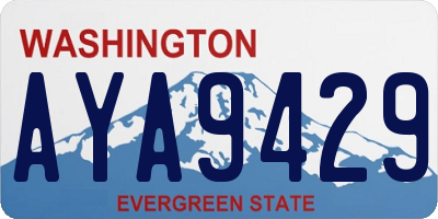 WA license plate AYA9429