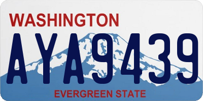 WA license plate AYA9439