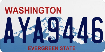 WA license plate AYA9446