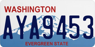 WA license plate AYA9453