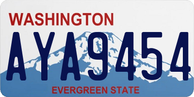 WA license plate AYA9454