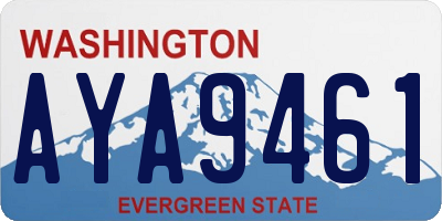 WA license plate AYA9461
