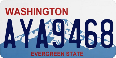 WA license plate AYA9468
