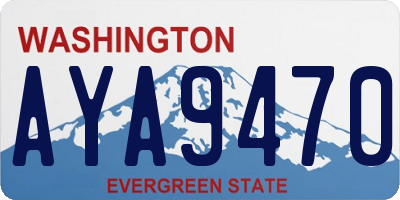 WA license plate AYA9470