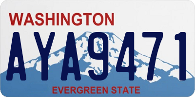 WA license plate AYA9471