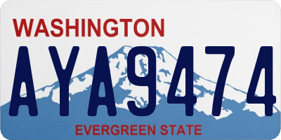 WA license plate AYA9474