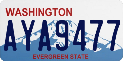 WA license plate AYA9477