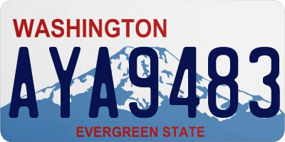 WA license plate AYA9483