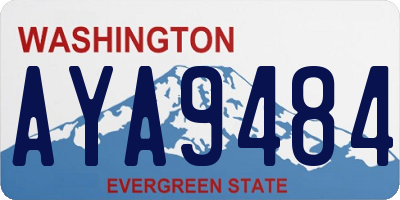 WA license plate AYA9484
