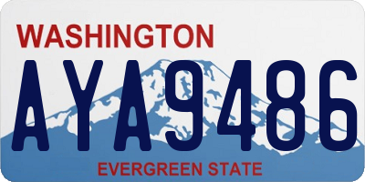 WA license plate AYA9486