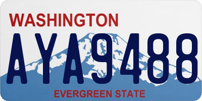 WA license plate AYA9488