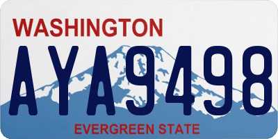 WA license plate AYA9498