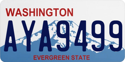 WA license plate AYA9499