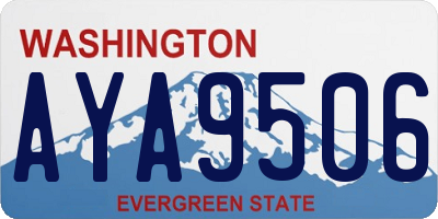 WA license plate AYA9506