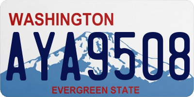 WA license plate AYA9508