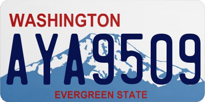 WA license plate AYA9509