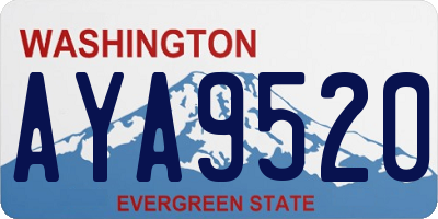 WA license plate AYA9520