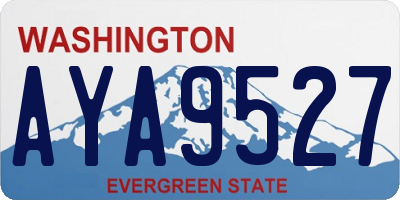 WA license plate AYA9527