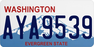 WA license plate AYA9539