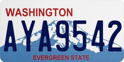 WA license plate AYA9542