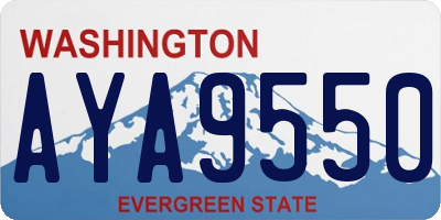 WA license plate AYA9550