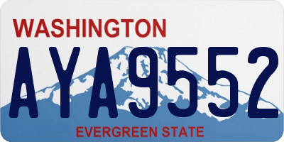 WA license plate AYA9552