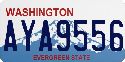 WA license plate AYA9556