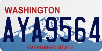 WA license plate AYA9564