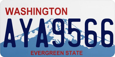 WA license plate AYA9566