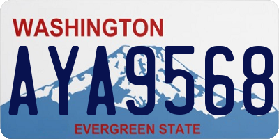 WA license plate AYA9568