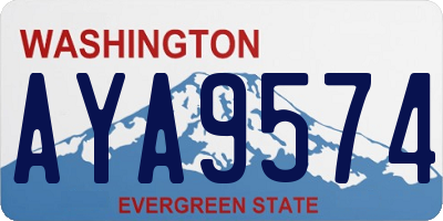 WA license plate AYA9574
