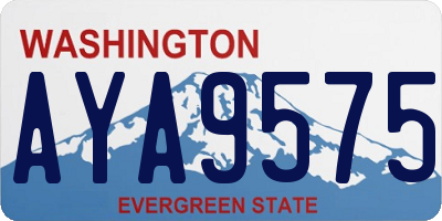 WA license plate AYA9575