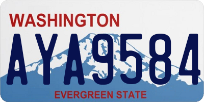 WA license plate AYA9584
