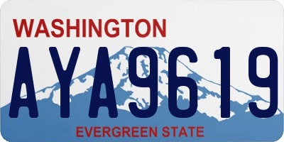 WA license plate AYA9619