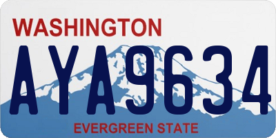 WA license plate AYA9634