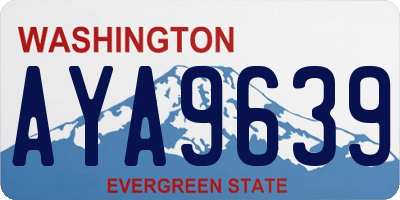 WA license plate AYA9639